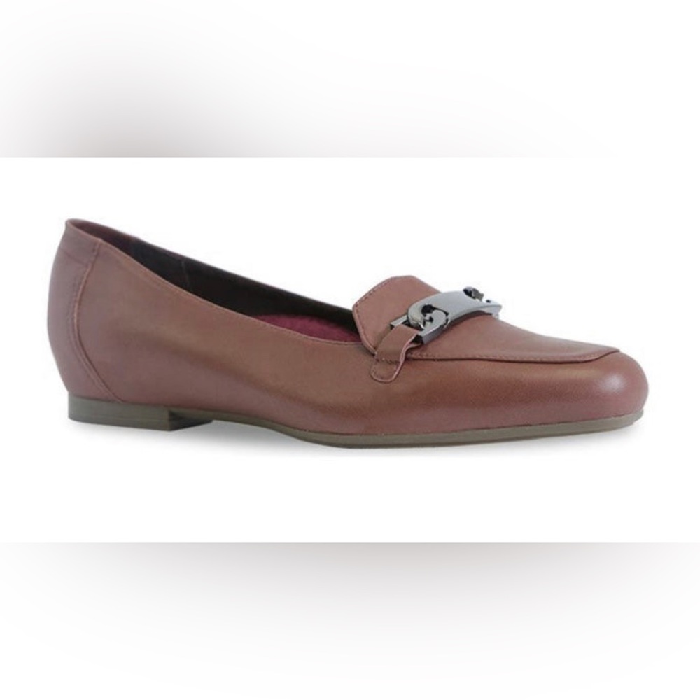 Munro Leather Blair Bit Loafers in Russell Brown Size: 8.5 - Picture 1 of 11